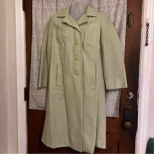shagmoor wool coat vintage green Medium. One Day Shipping Before December 22.